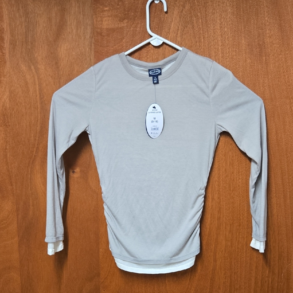 NWT Scoop Light Gray Long Sleeve Top